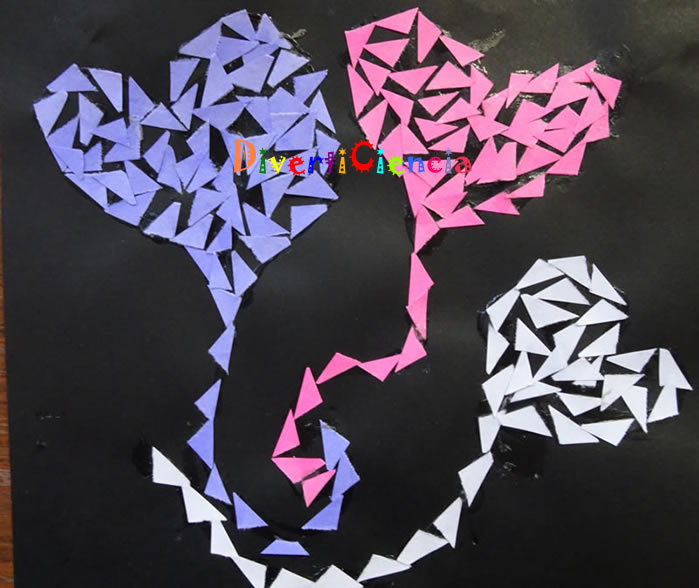 Mosaico de corazones