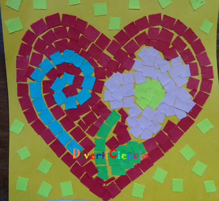 Mosaico de corazones