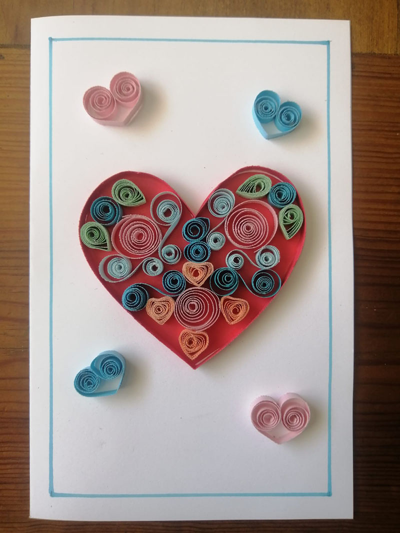 Tarjeta del amor y la amistad