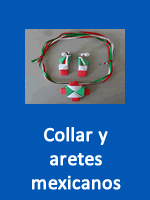 Collar y aretes mexicanos