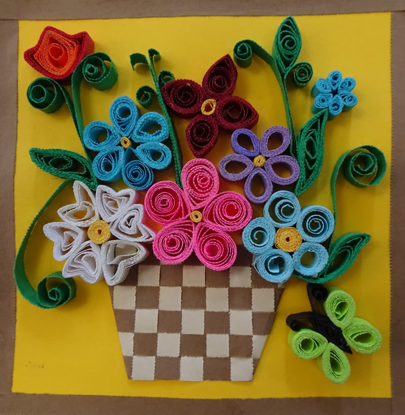 Canasta con flores