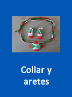Collar y aretes mexicanos