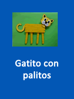 Gatito con palitos