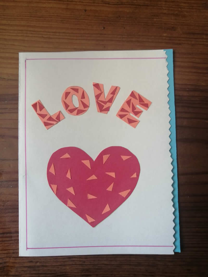 Tarjeta del amor y la amistad
