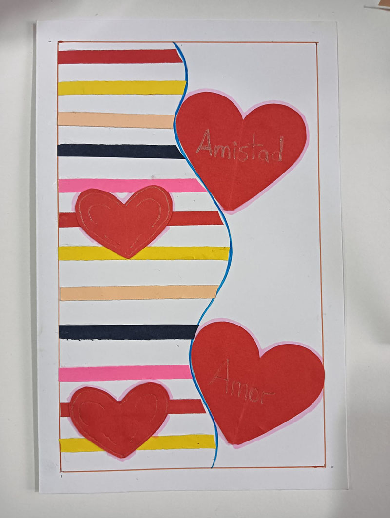 Tarjeta del amor y la amistad