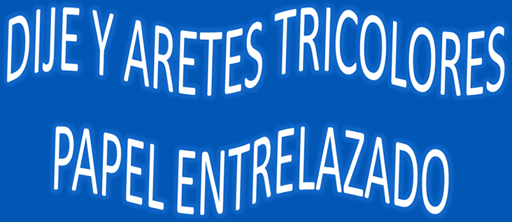 Dije y aretes tricolores