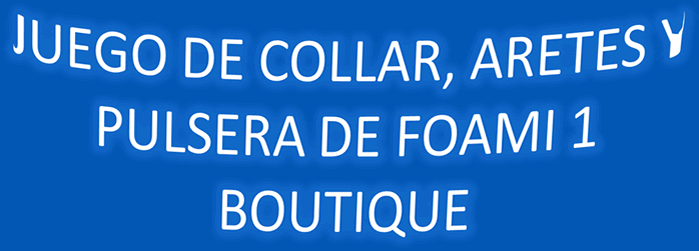 Collar, aretes y pulsera de foami