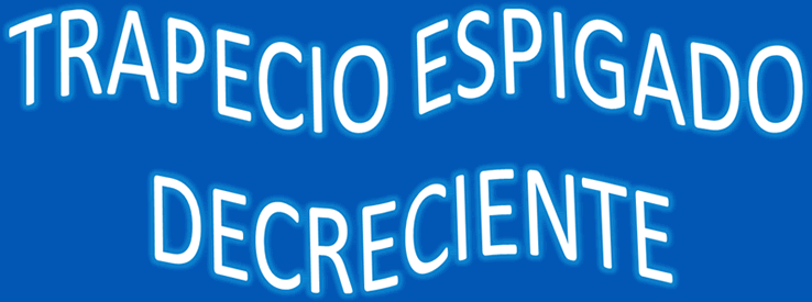 Trapecio espigado decreciente