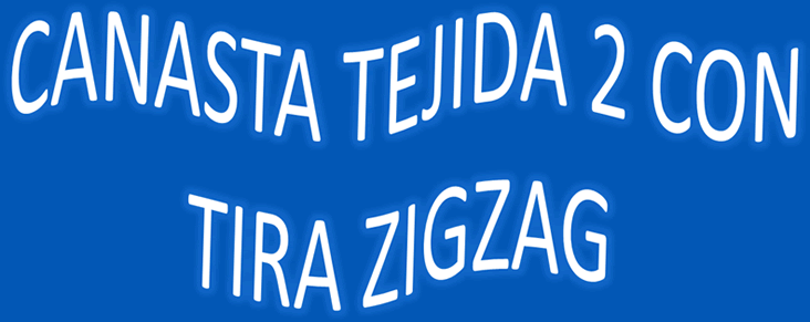 Canasta tejida con tira ZigZag