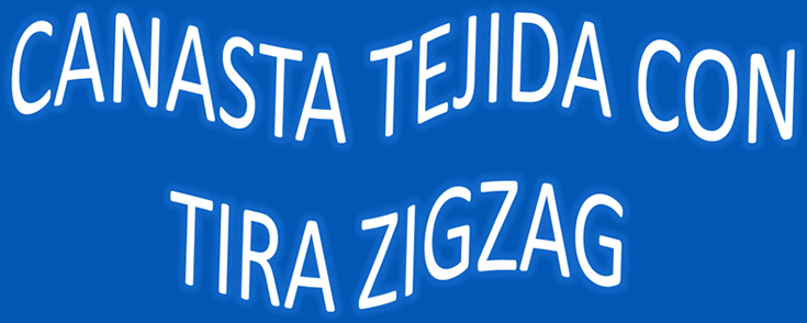Canasta tejida con tira ZigZag