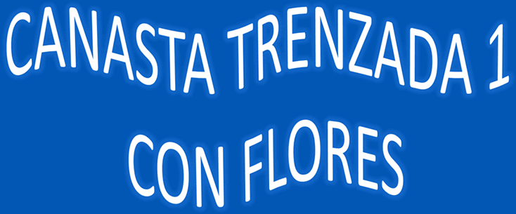 Canasta trenzada con flores