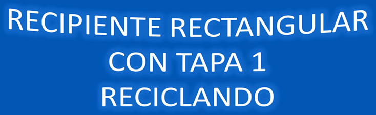 Recipiente rectangular con tapa