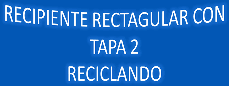Recipiente rectangular con tapa